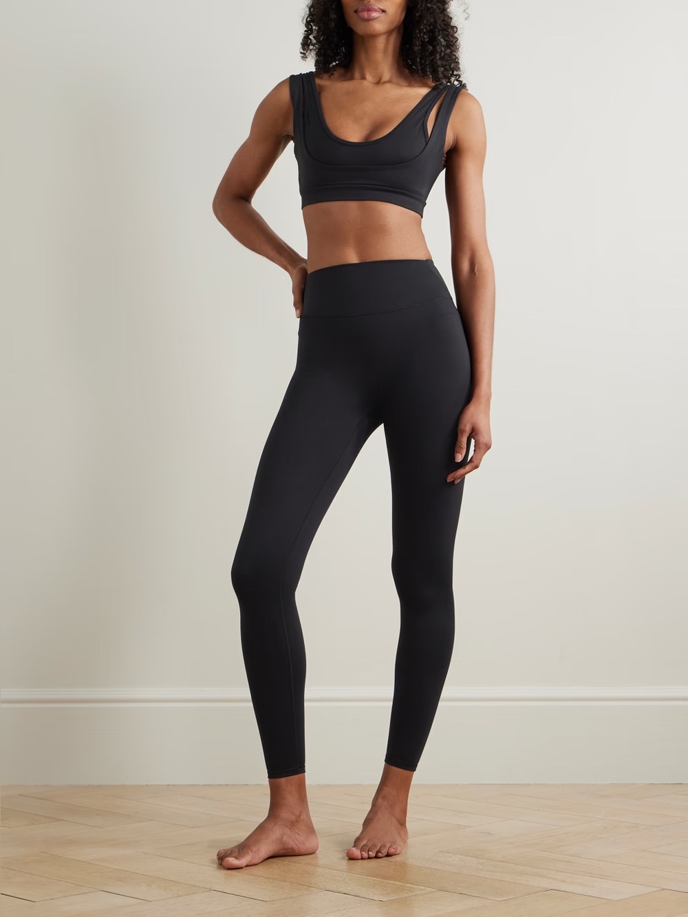 NikeSKIMS • Black Obsidian Workout Sports Bra Leggings Set